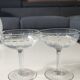 Lot of 4 Art Deco champagne coupes / Verreries de Doyen. Half crystal.