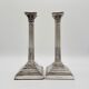 Pair of Victorian Sterling Silver Corinthian Column Candlesticks