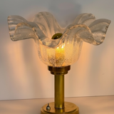 Table lamp "Corolle" – Murano Bullicante glass & patinated brass