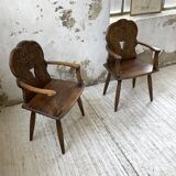 Pair of Savoyard armchairs