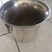 Seau à glace en métal argenté des années 40