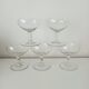 Lot de 5 coupes à champagne en verre gravé feuillage