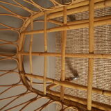 Vintage rattan crib Scandinavian decoration