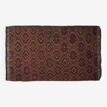 Tapis kilim de zone, kilim turc noué à la main en laine vintage, tapis de 306 cmx 170 cm