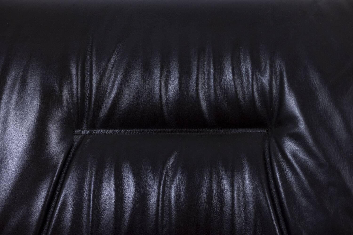 Metal and leather living room. 1970s