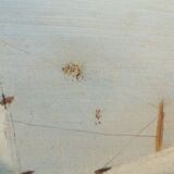 Oil on canvas signed sailboat boat 3 mats