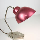 Mid-century Gold and Red Table Lamp, set of 2