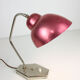 Lampes de table dorée et rouge du milieu du siècle, ensemble de 2