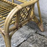 2-seater rattan bench