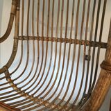 Vintage chair suspended in rattan