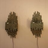 1960s brutalist wall lamps by Marcello Fantoni, Italy