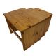 Tables d'appoint gigognes en bois de pin vintage, ensemble de 3