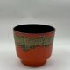 Vase Années 70 Lava Glaze Orange Brûlé