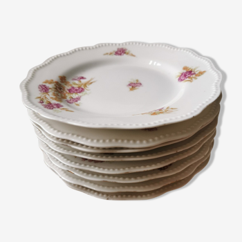 Assiettes porcelaine AL Limoges