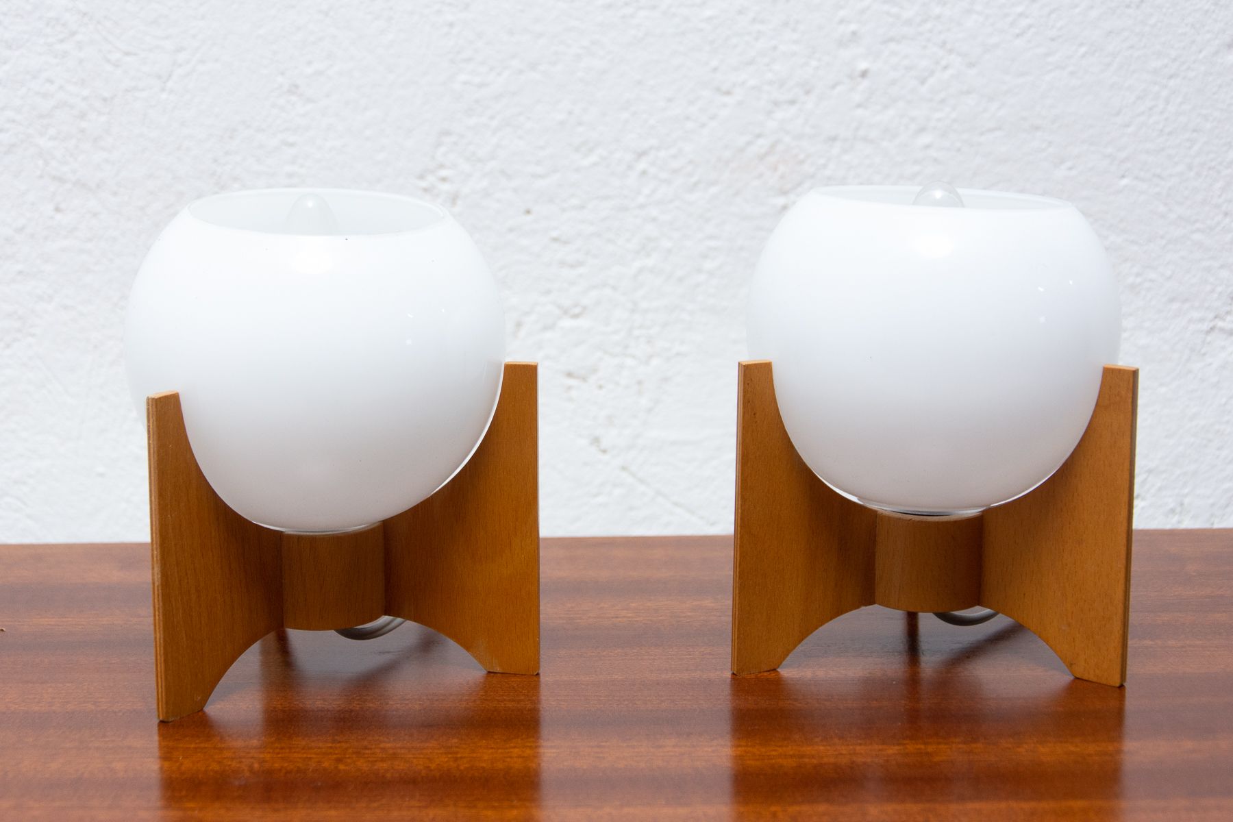 Table lamps Drevo Humpolec, Czechoslovakia, 1970