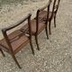 Set of 3 Regency faux leather chairs