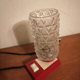 Bedside desk lamp 1960-70 bakelite glass