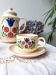 Vintage handmade earthenware coffee service for 5 people