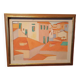 oil painting on hardboard view of Florence signed Migliorini