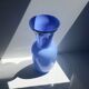 Vintage Italian opal glass vase in blue