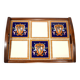Service plate in Gien earthenware, Renaissance decoration, France