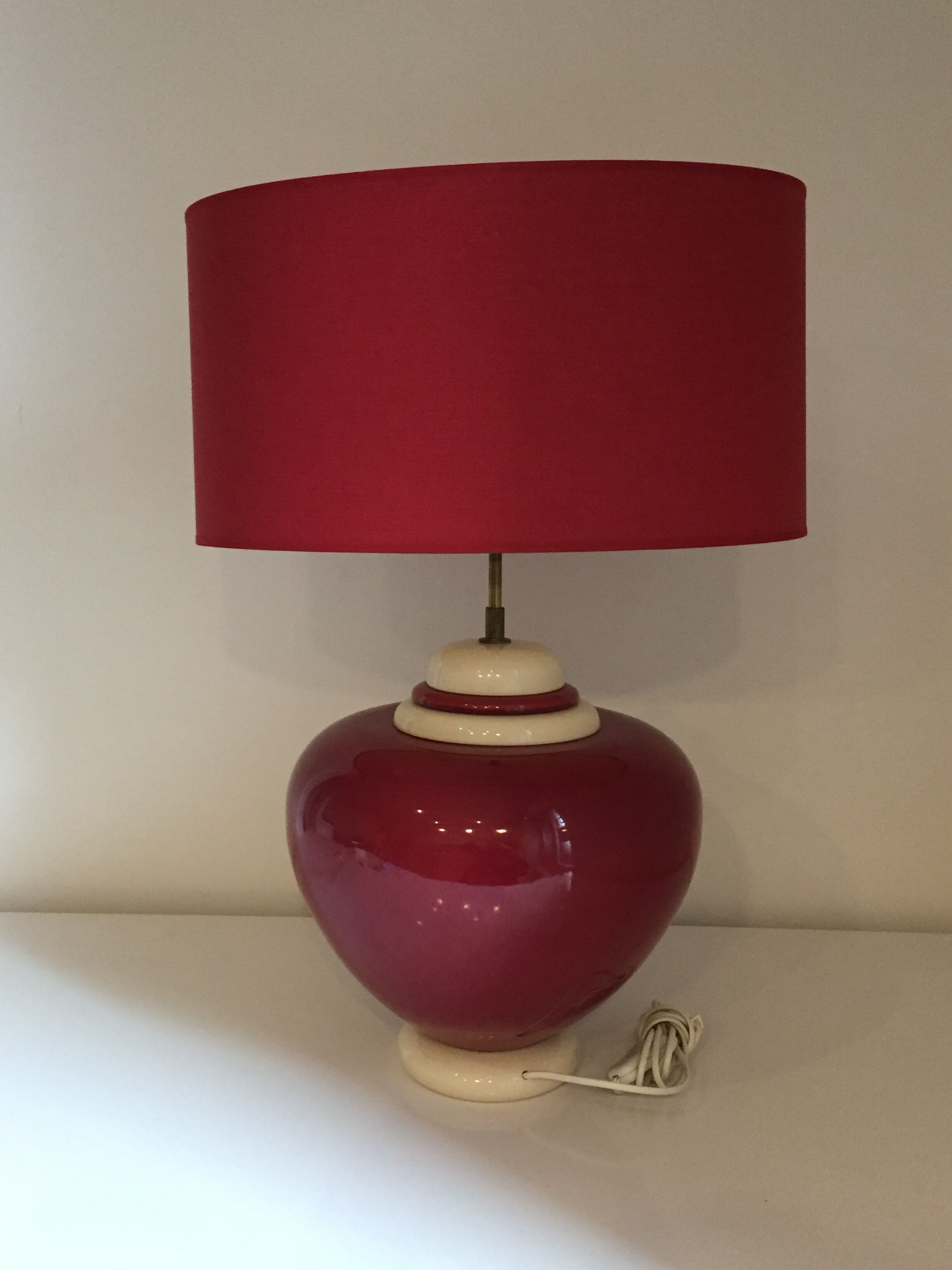 Ceramic table lamp, François Châtain France 1980s
