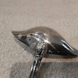 Silver-plated metal ladle for fat and lean meat, Ercuis silversmith, Louis XV, 29