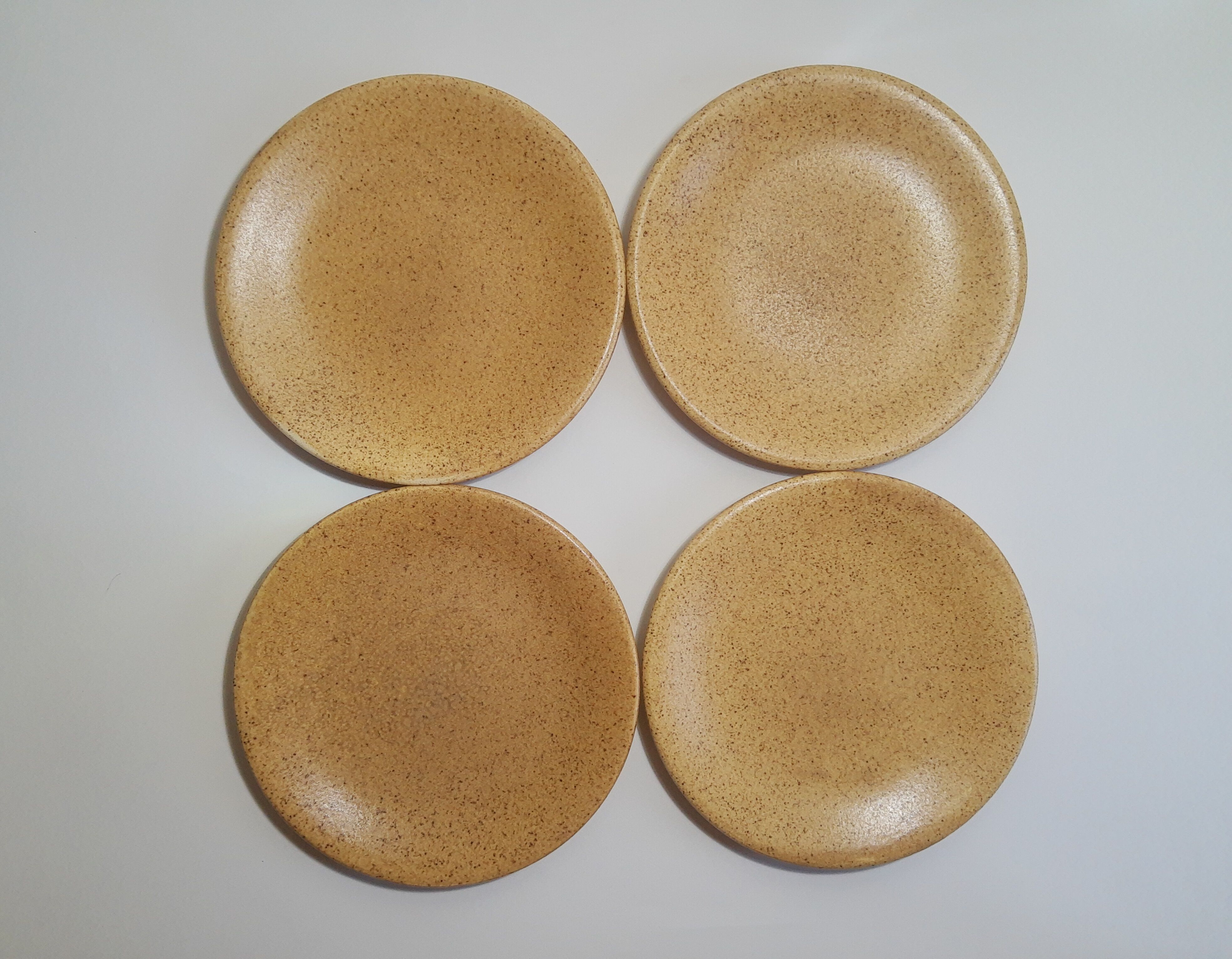 Set of 4 dessert plates in Chantilly France vintage stoneware