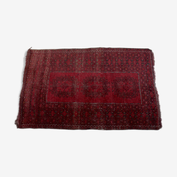 Vintage wool rug with Afghan bokhara motif 158x99cm