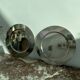 Pair of vintage, underplates, silver metal
