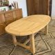 Extendable farmhouse table in solid oak