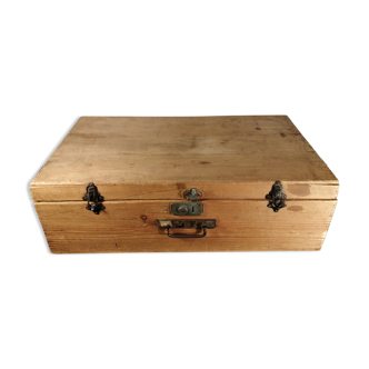 Old wooden suitcase - vintage
