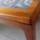 Danish rosewood and blue ceramic tile coffee table, 1960s