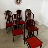 Lot 6 old Italian design bentwood chairs from the 70s vintage