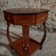 Table d'appoint incrustée, table à couture, bois d'acajou, table de rangement Art déco