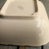 Ancient Saladier in Pink Ceramics by Digoin Sarreguemines Floral Decoration