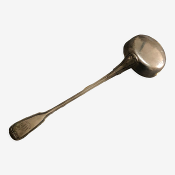 Ladle in solid silver goldsmith nineteenth hallmarks HC and Minerva