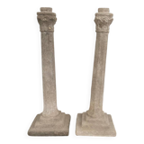 Stone candlesticks
