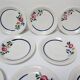 tea or coffee set model Gilberte earthenware Saint Amand floral decoration