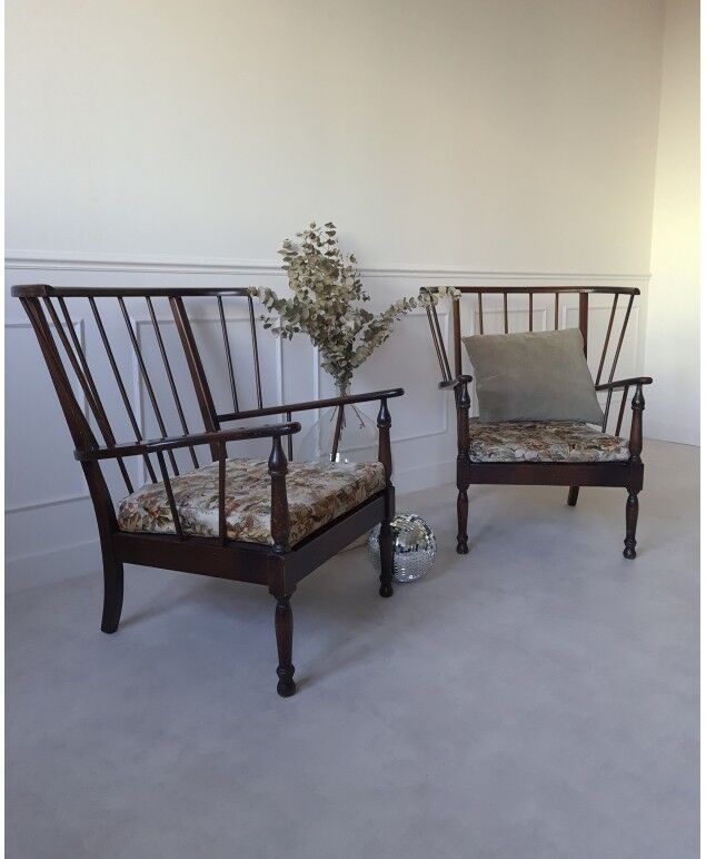 Pair of escaped armchairs