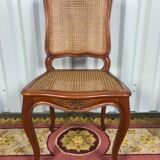 6 Louis XV cherry and canning chairs
