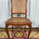 Set de 6 chaises Louis XV merisier et cannage