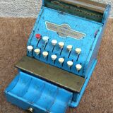 small cash register toy old sheet metal