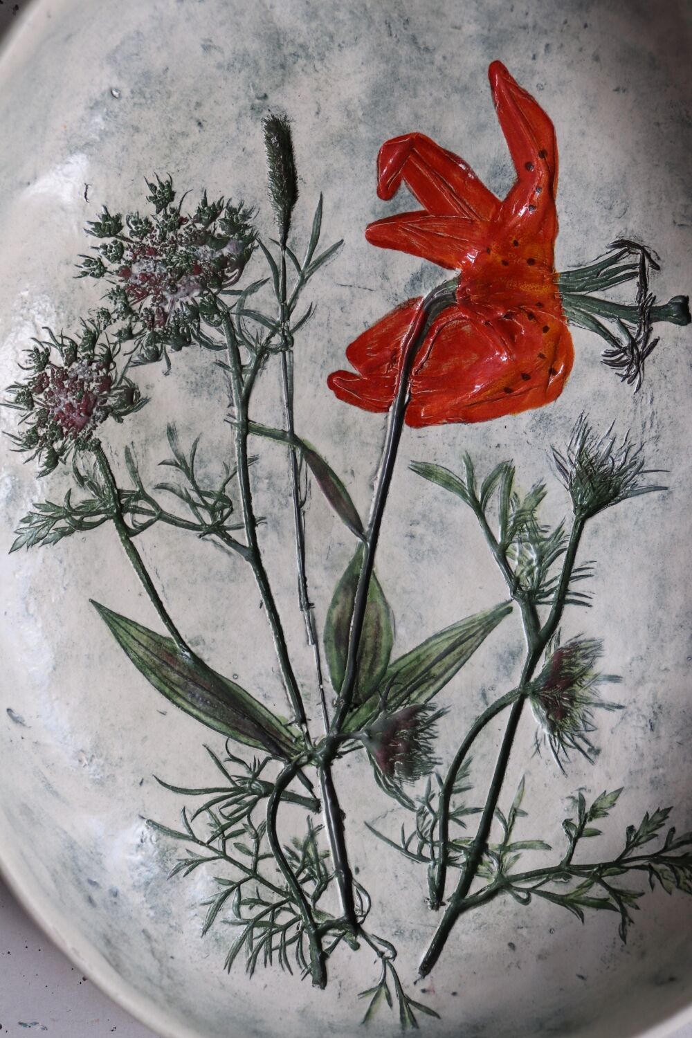 Plat céramique fleurs Dartmouth