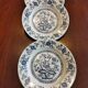 8 blue & white dinner plates (Royal Tudor Gien Lunéville Ceraminter)