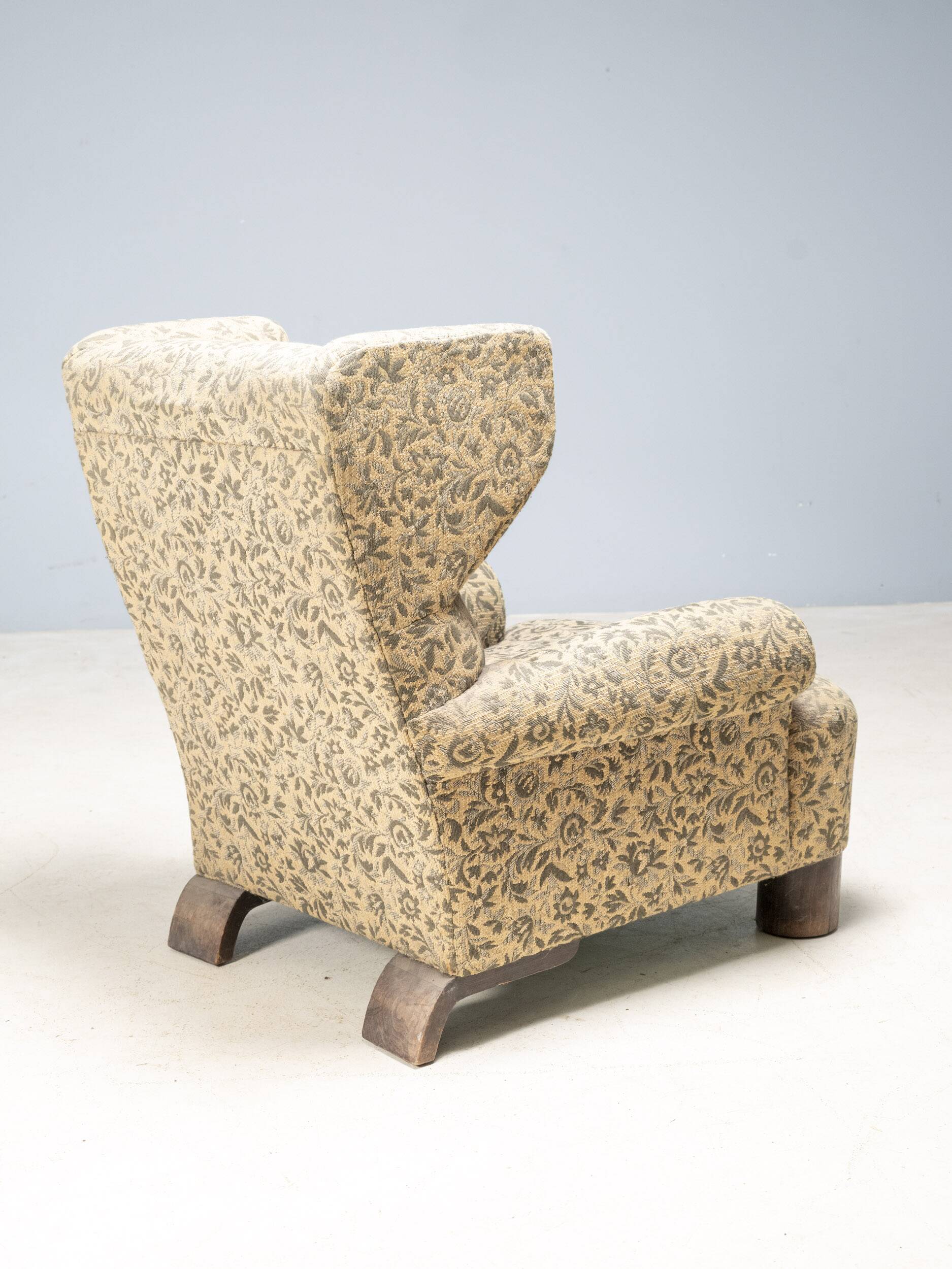 Art Deco wingback armchair, Europe, 1930s