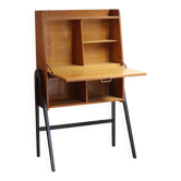 Vintage 1960s secretary in oak veneer with a drop-down front.
