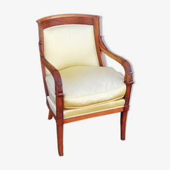 Fauteuil empire noyer