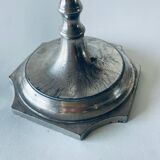 Silver metal candle holder