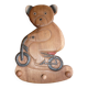 Vintage wooden bicycle bear coat rack